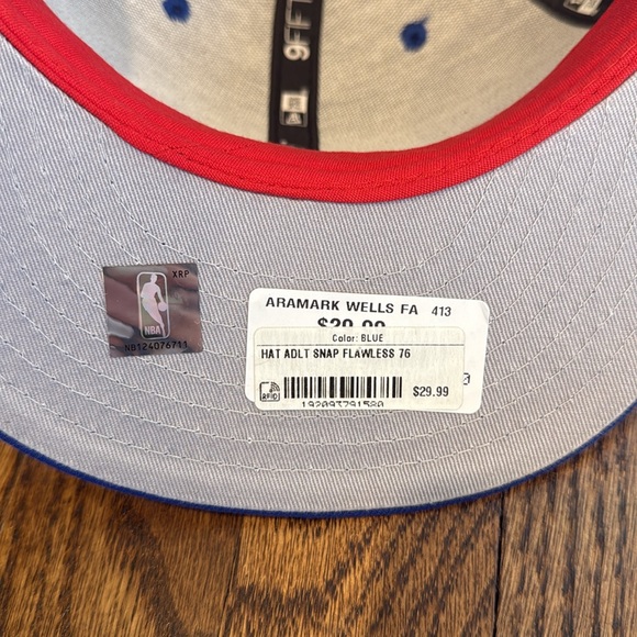 Philadelphia 76ers NBA Blue Red White Baseball SnapBack Hat NWT - Picture 9 of 9